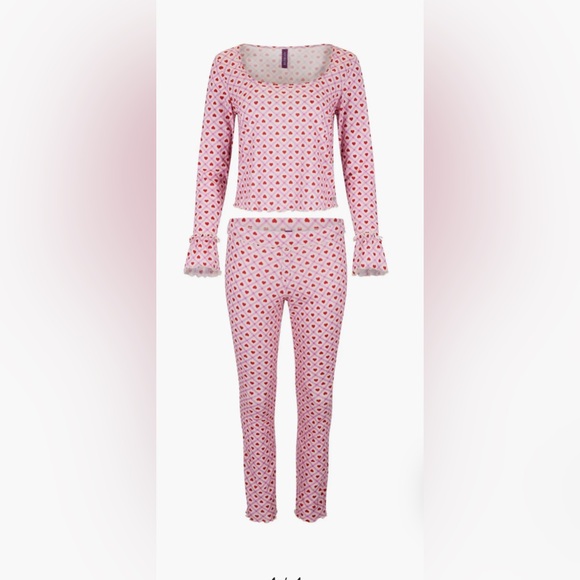 Adore Me Pajama Set in Pink and Red - Picture 12 of 15